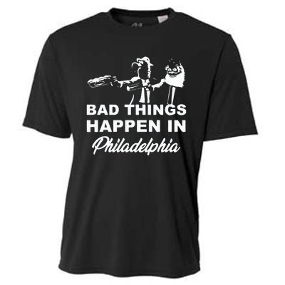 Gritty Bad Things Happen In Philadelphia Cooling Performance Crew T-Shirt