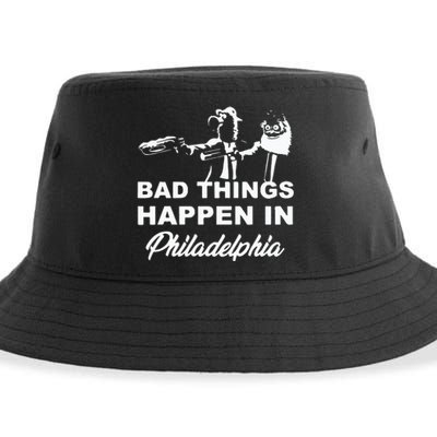 Gritty Bad Things Happen In Philadelphia Sustainable Bucket Hat