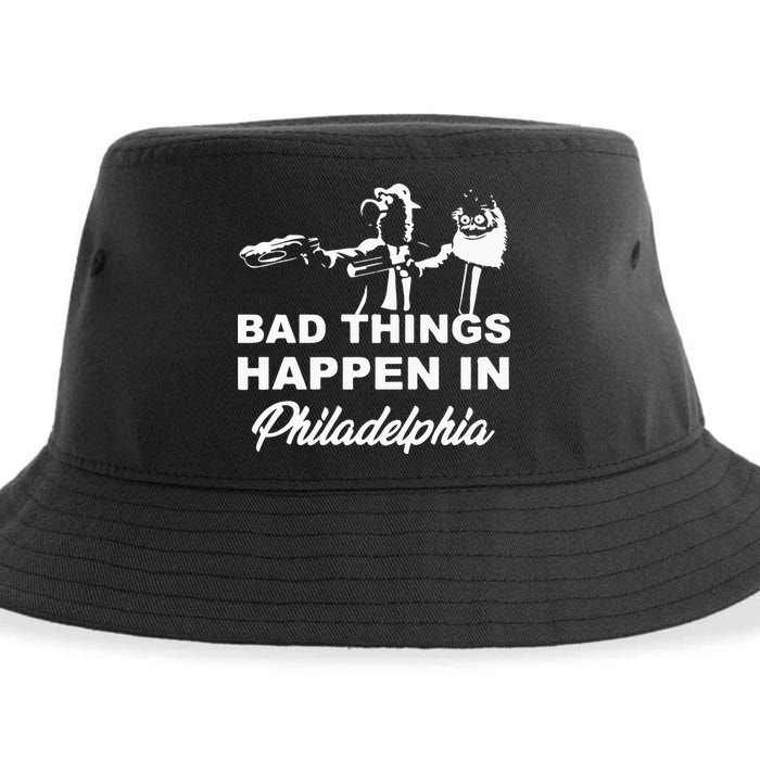 Gritty Bad Things Happen In Philadelphia Sustainable Bucket Hat