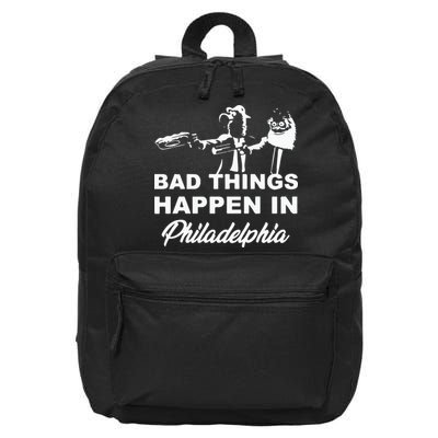 Gritty Bad Things Happen In Philadelphia 16 in Basic Backpack