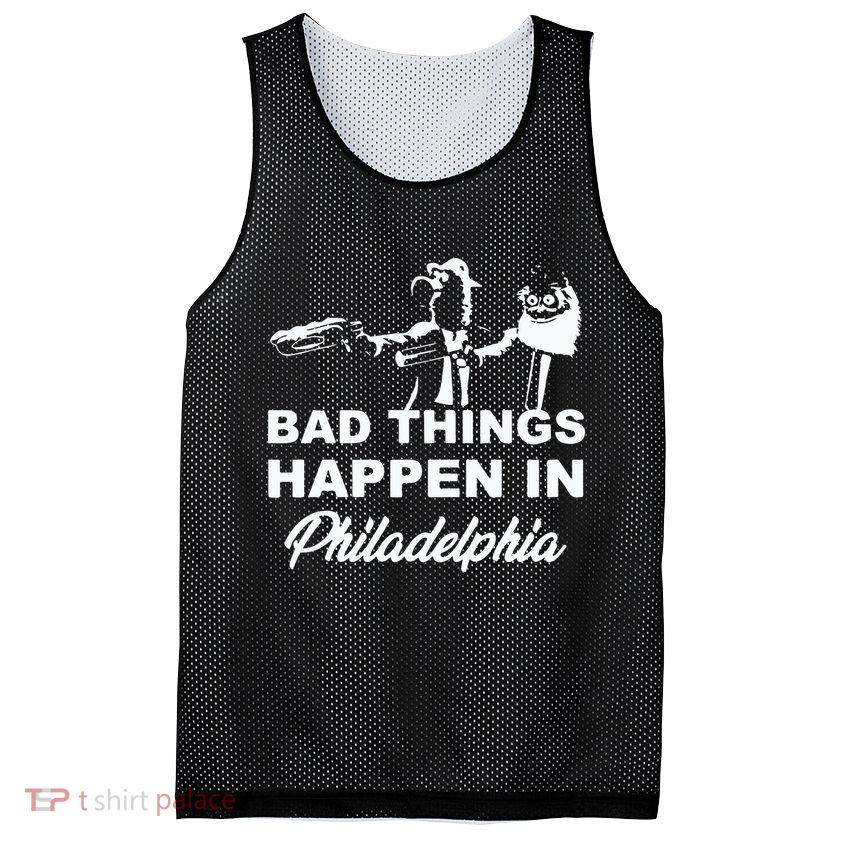 Gritty Bad Things Happen In Philadelphia Mesh Reversible Basketball Jersey Tank