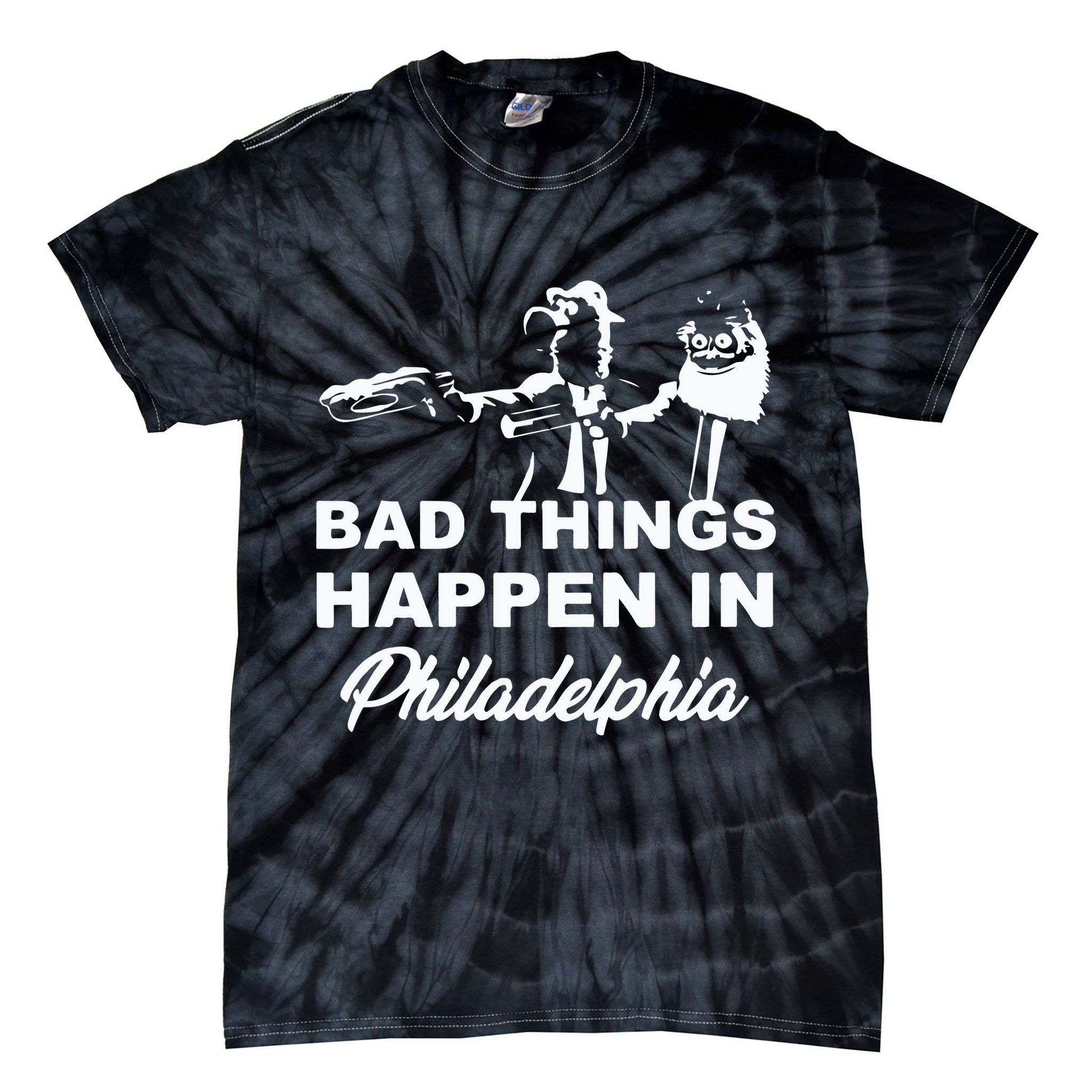 Gritty Bad Things Happen In Philadelphia Tie-Dye T-Shirt
