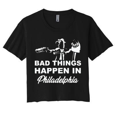 Gritty Bad Things Happen In Philadelphia Crop Top