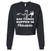 Gritty Bad Things Happen In Philadelphia Cropped Pullover Crew