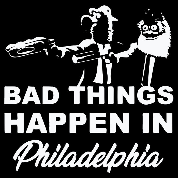 Gritty Bad Things Happen In Philadelphia Cropped Pullover Crew