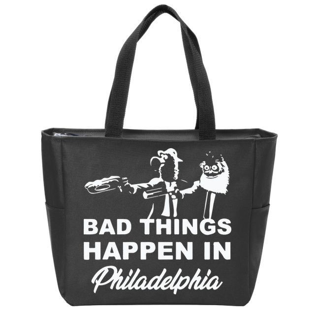 Gritty Bad Things Happen In Philadelphia Zip Tote Bag