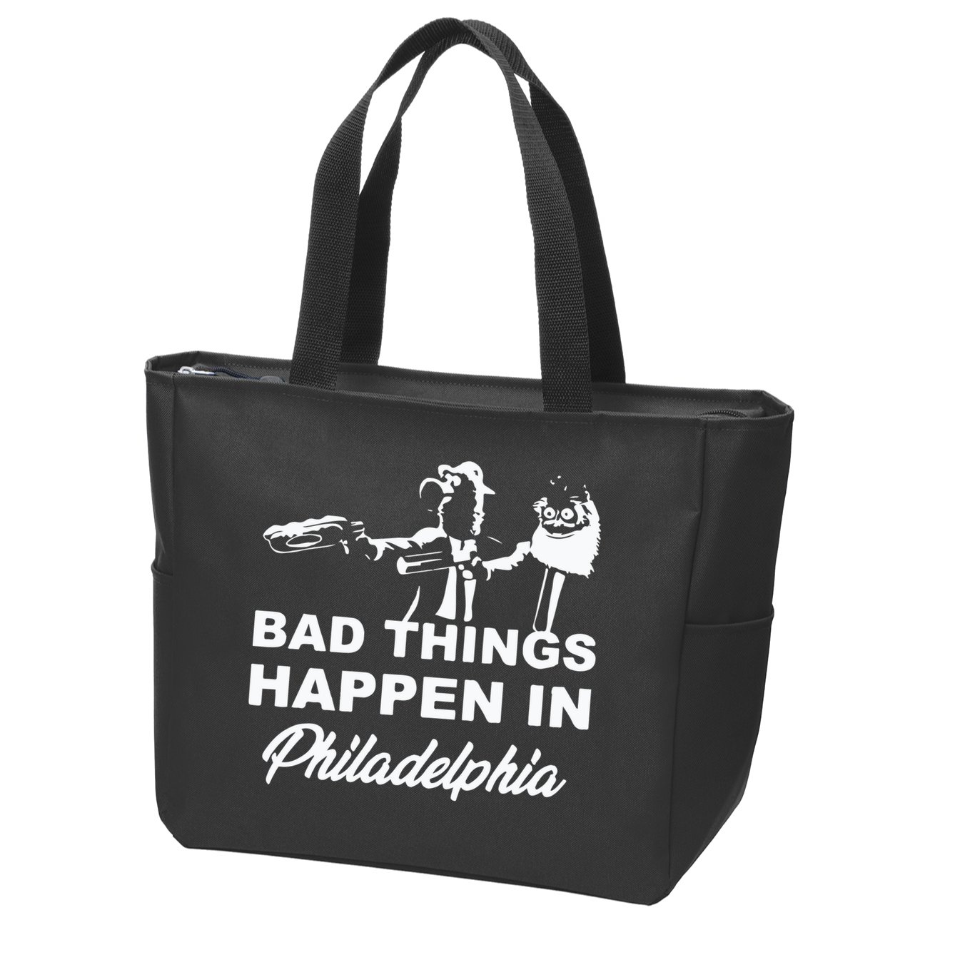 Gritty Bad Things Happen In Philadelphia Zip Tote Bag