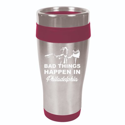 Gritty Bad Things Happen In Philadelphia 16oz Travel Tumbler