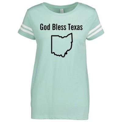 God Bless Texas Ohio Enza Ladies Jersey Football T-Shirt