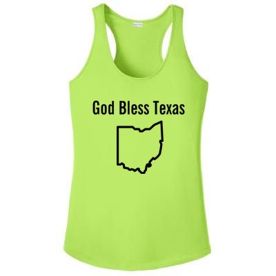 God Bless Texas Ohio Ladies PosiCharge Competitor Racerback Tank