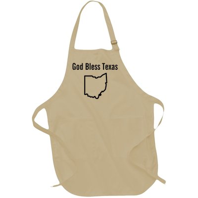 God Bless Texas Ohio Full-Length Apron With Pockets