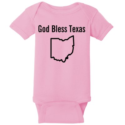 God Bless Texas Ohio Baby Bodysuit