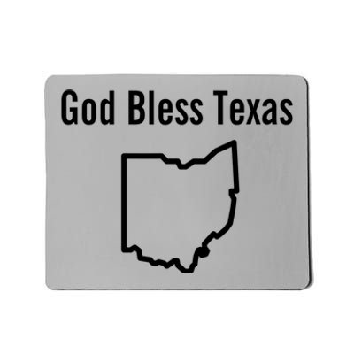 God Bless Texas Ohio Mousepad