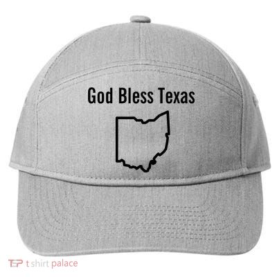 God Bless Texas Ohio 7-Panel Snapback Hat