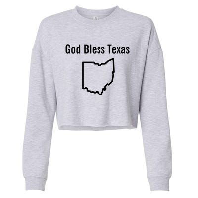 God Bless Texas Ohio Cropped Pullover Crew