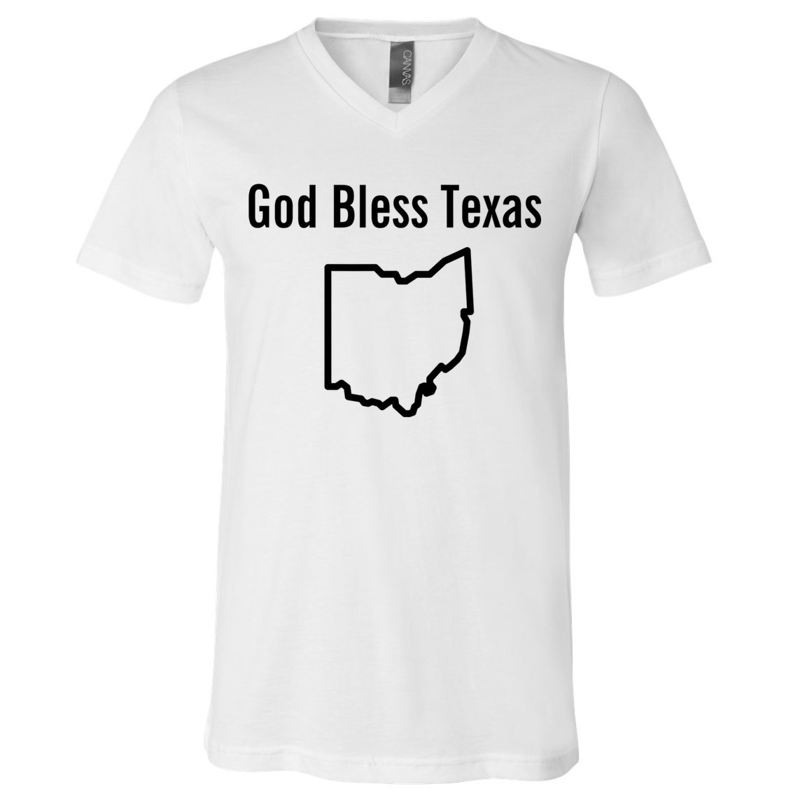 God Bless Texas Ohio V-Neck T-Shirt