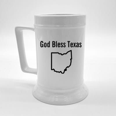 God Bless Texas Ohio Beer Stein