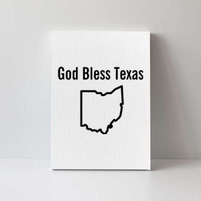 God Bless Texas Ohio Canvas