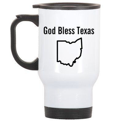 God Bless Texas Ohio Stainless Steel Travel Mug