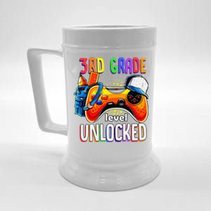 Gamer Back To School Gamepad 3rd Third Grade Level Unlocked Beer Stein