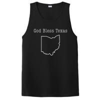 God Bless Texas Ohio Map Vintage Design PosiCharge Competitor Tank