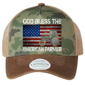 God Bless The American Farmer Usa Flag Tractor Patriotic Gift Legacy Tie Dye Trucker Hat