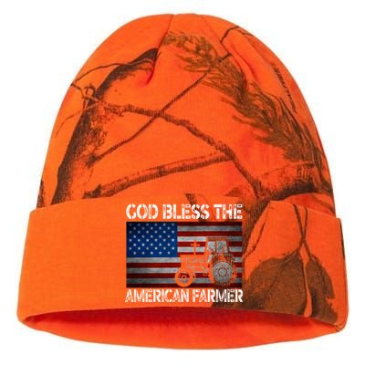 God Bless The American Farmer Usa Flag Tractor Patriotic Gift Kati Licensed 12" Camo Beanie