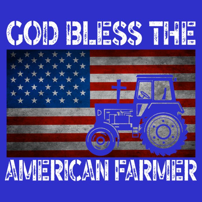 God Bless The American Farmer Usa Flag Tractor Patriotic Gift 16 in Basic Backpack