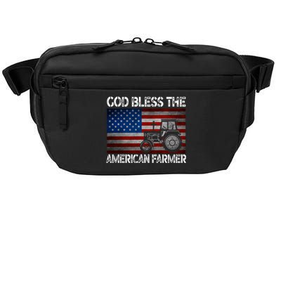 God Bless The American Farmer Usa Flag Tractor Patriotic Gift Crossbody Pack