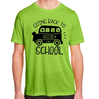 Going Back To School Cute Learning Bus Adult ChromaSoft Performance T-Shirt