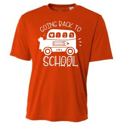 Going Back To School Cute Learning Bus Cooling Performance Crew T-Shirt