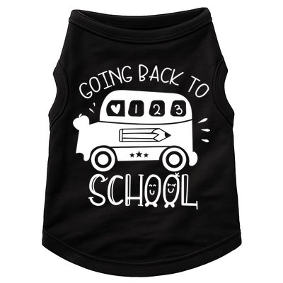 Going Back To School Cute Learning Bus Doggie Tank