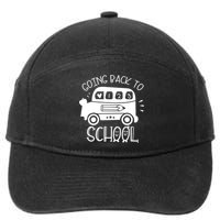 Going Back To School Cute Learning Bus 7-Panel Snapback Hat