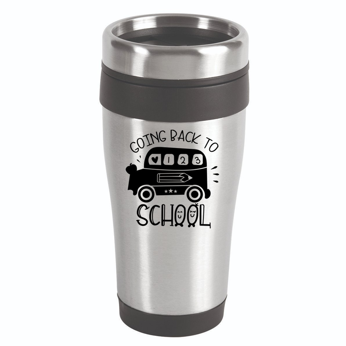 Going Back To School Cute Learning Bus 16oz Travel Tumbler