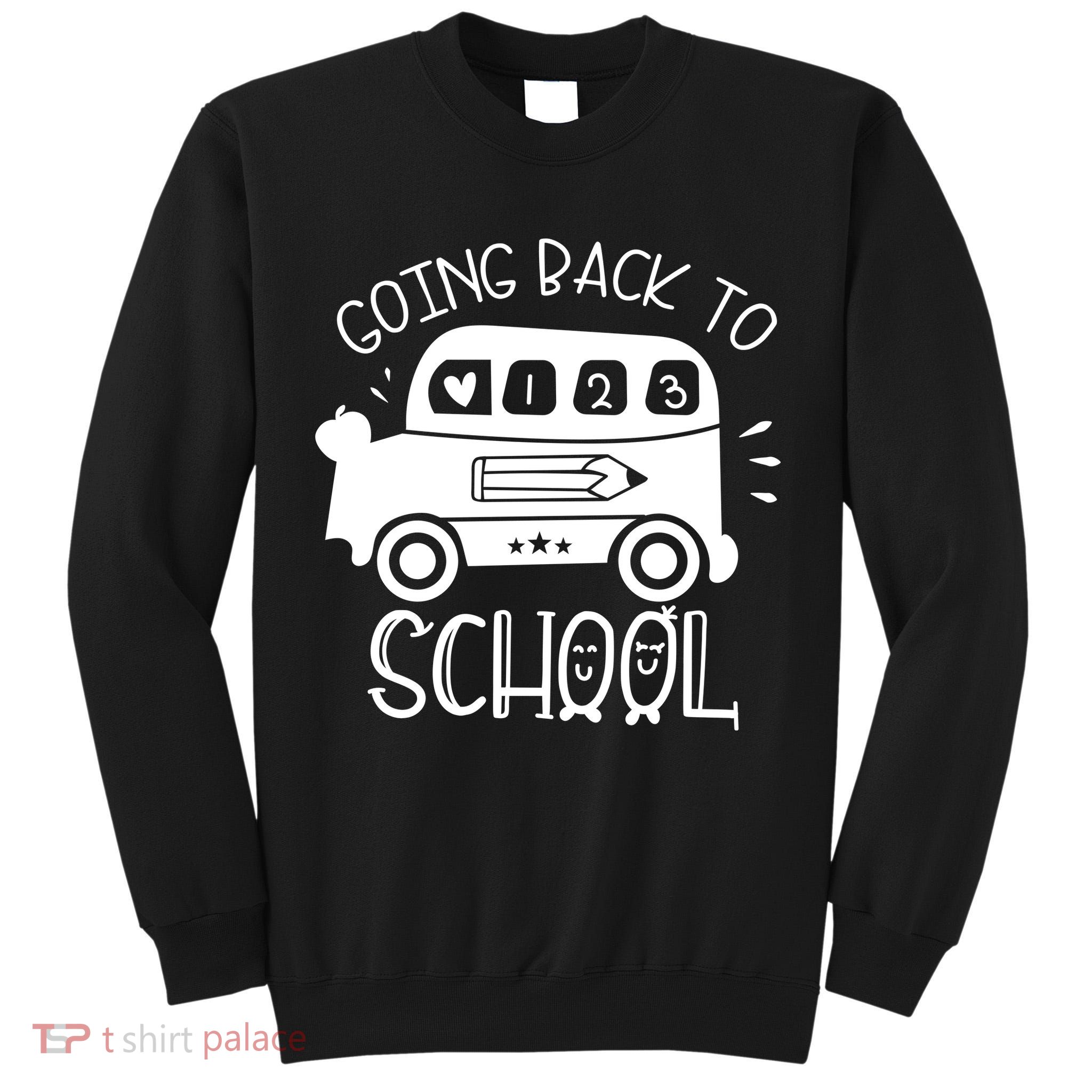 Going Back To School Cute Learning Bus Tall Sweatshirt