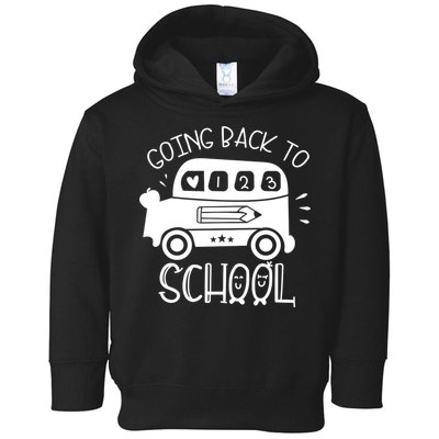Going Back To School Cute Learning Bus Toddler Hoodie