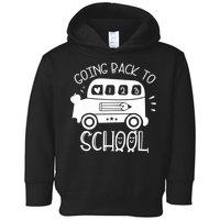 Going Back To School Cute Learning Bus Toddler Hoodie