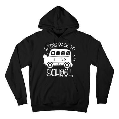 Going Back To School Cute Learning Bus Tall Hoodie
