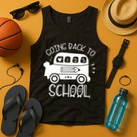 Going Back To School Cute Learning Bus Tank Top