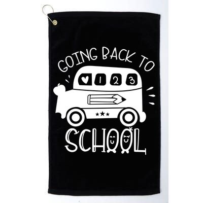 Going Back To School Cute Learning Bus Golf Towel