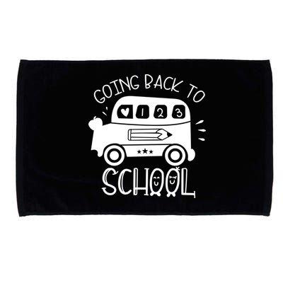 Going Back To School Cute Learning Bus Microfiber Hand Towel