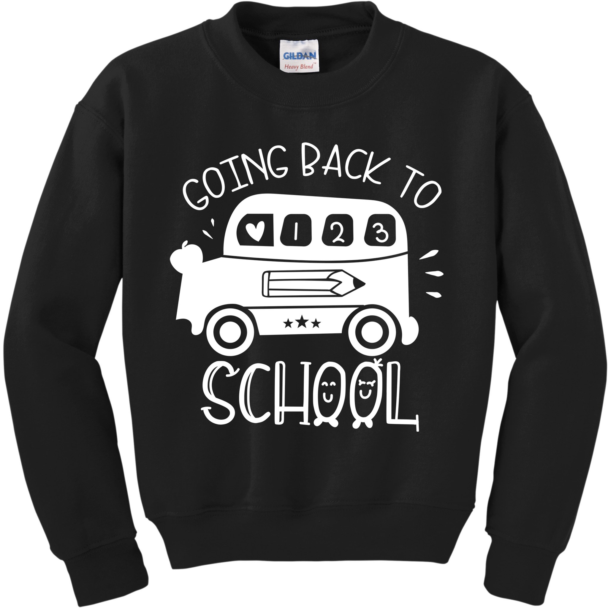 Going Back To School Cute Learning Bus Kids Sweatshirt