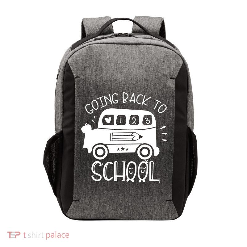 Going Back To School Cute Learning Bus Vector Backpack