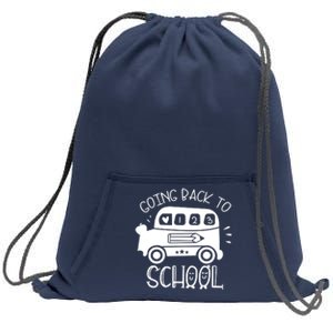 Going Back To School Cute Learning Bus Sweatshirt Cinch Pack Bag