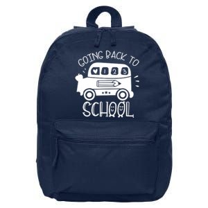 Going Back To School Cute Learning Bus 16 in Basic Backpack