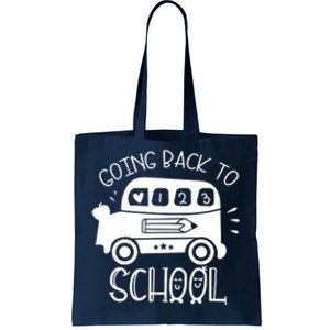 Going Back To School Cute Learning Bus Tote Bag