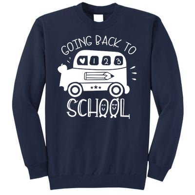 Going Back To School Cute Learning Bus Tall Sweatshirt