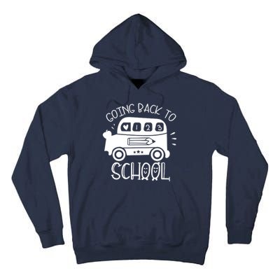 Going Back To School Cute Learning Bus Tall Hoodie