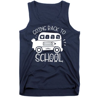 Going Back To School Cute Learning Bus Tank Top