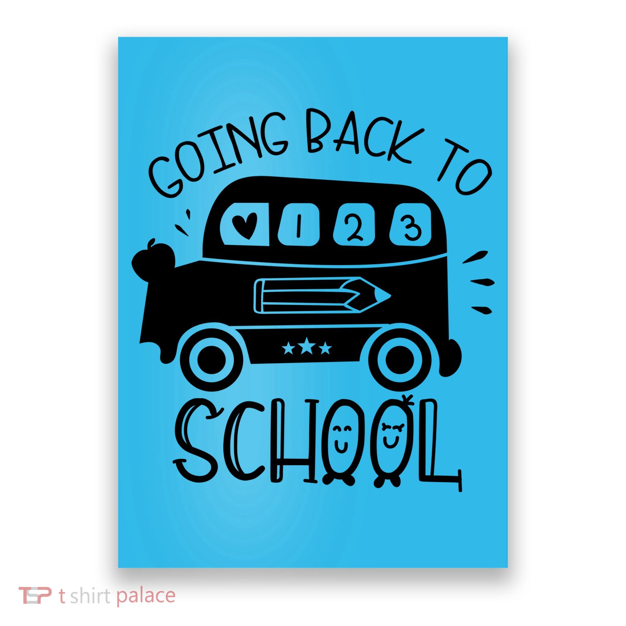 Going Back To School Cute Learning Bus Poster